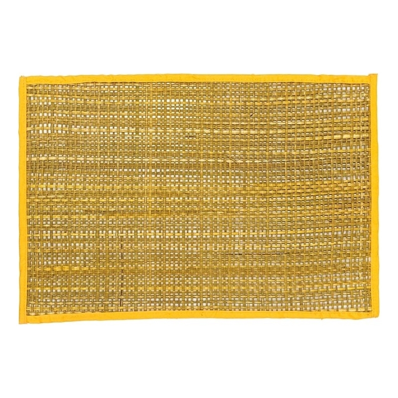 Peele Yellow Seagrass Placemats - Set of 4