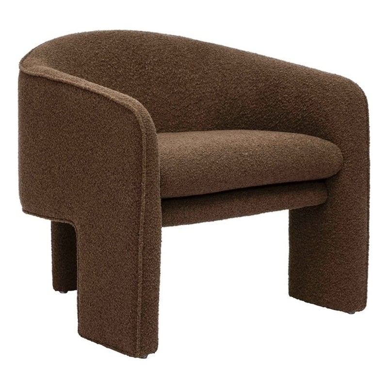 Marla Chocolate Brown Boucle Accent Chair