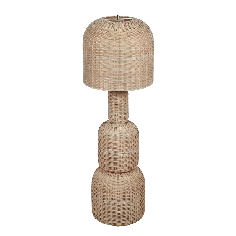 TOV Furniture Kootu Hand-Woven Rattan Floor Lamp in Natural
