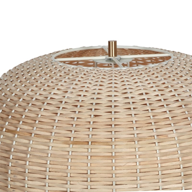 TOV Furniture Kootu Hand-Woven Rattan Floor Lamp in Natural