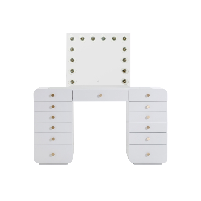 Hollywood White Vanity Desk