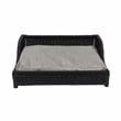 Poppy Black Rattan Small Pet Bed