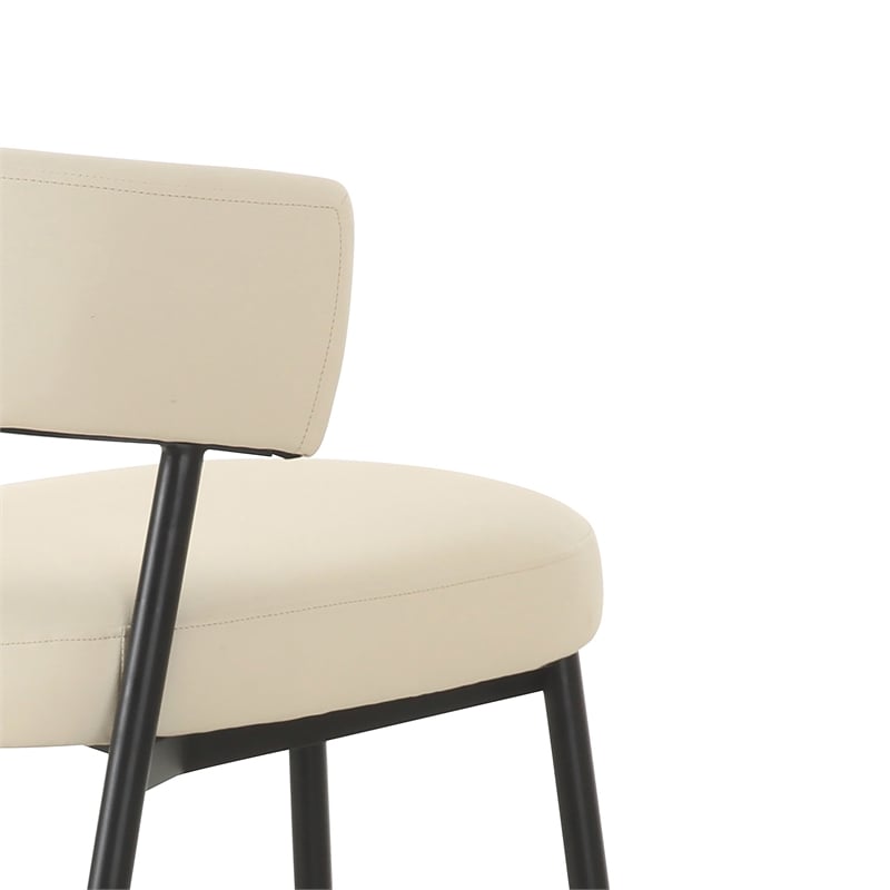Maxine Cream Vegan Leather Dining Chair