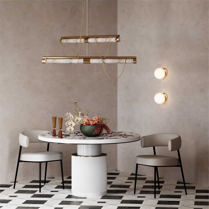 Maxine Cream Vegan Leather Dining Chair