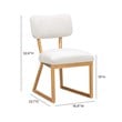 Bobbie Cream Recycled Fabric Dining Chair