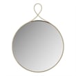 Ravina Braided Brass Round Wall Mirror