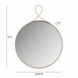 Ravina Braided Brass Round Wall Mirror