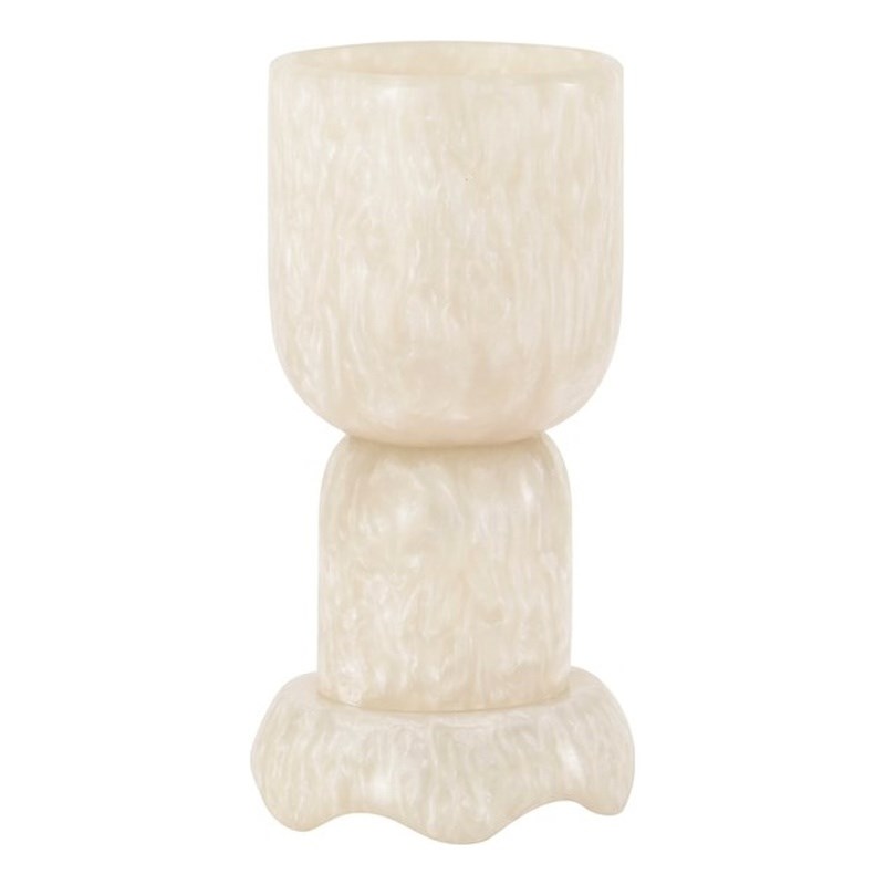 Platform Tan Swirl Resin Kiddush Cup