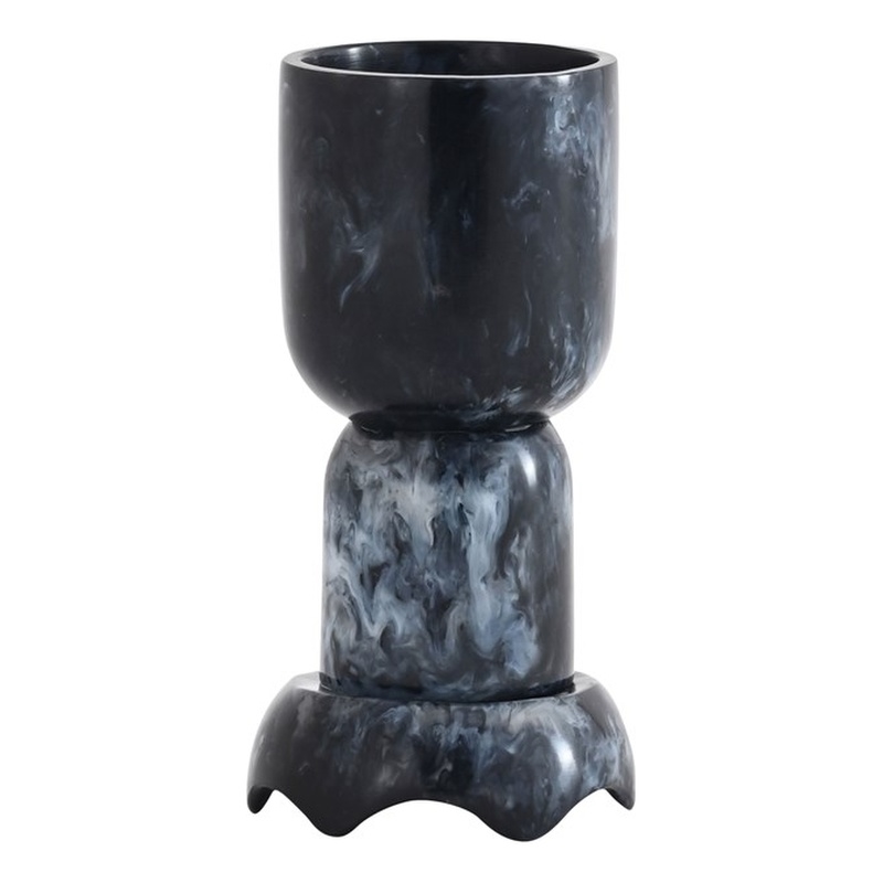 Platform Black Swirl Resin Kiddush Cup