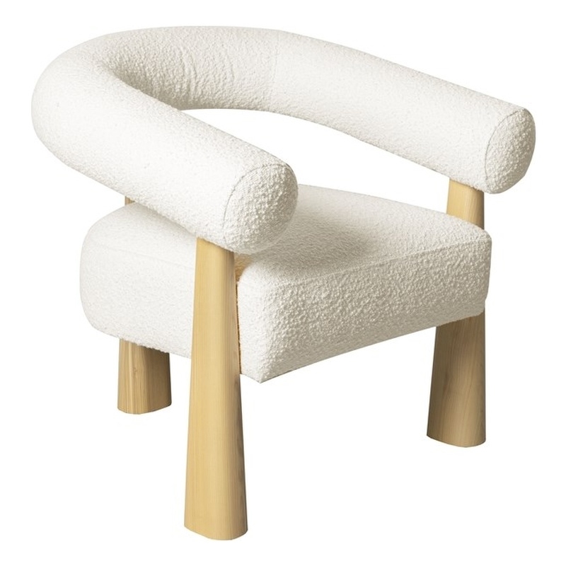 Spara Cream Performance Boucle Accent Chair