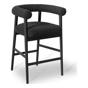 Spara Black Boucle Counter Stool