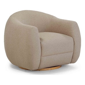 Judy Light Brown Boucle Swivel Chair
