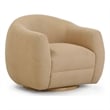 Judy Honey Brown Boucle Swivel Chair