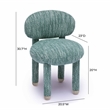 Manu Teal Knubby Performance Fabric Side Chair