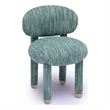 Manu Teal Knubby Performance Fabric Side Chair