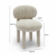 Manu Beige Knubby Performance Fabric Side Chair