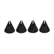 Gabby Speckled Black Cone Card Holder - Set of 4