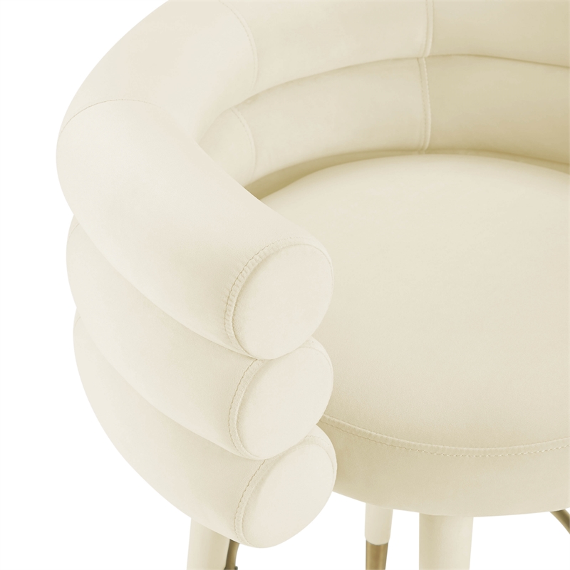 Betty Cream Velvet Barstool