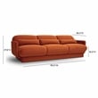 Azalea Rust Orange Velvet Sofa