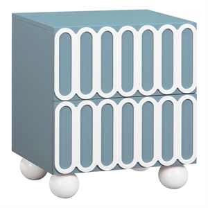 Tori Motif Blue Nightstand