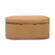 Olivier Peach Boucle Oval Storage Ottoman