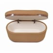 Olivier Peach Boucle Oval Storage Ottoman
