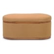 Olivier Peach Boucle Oval Storage Ottoman