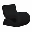 Senna Black Oversized Corduroy Accent Chair