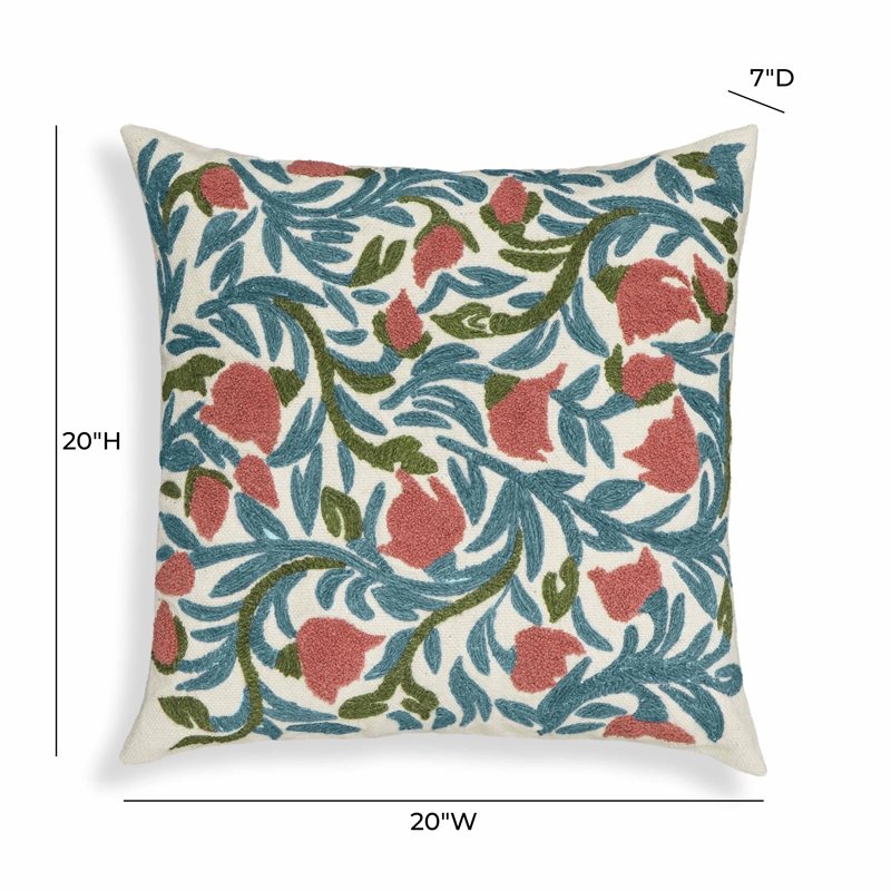 Tulip Embroidered Floral Wool 20
