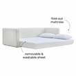 TOV Furniture Ryan Boucle Fabric Upholstered Sofa Bed in Cream