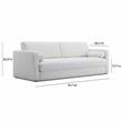 TOV Furniture Ryan Boucle Fabric Upholstered Sofa Bed in Cream