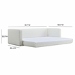 TOV Furniture Ryan Boucle Fabric Upholstered Sofa Bed in Cream