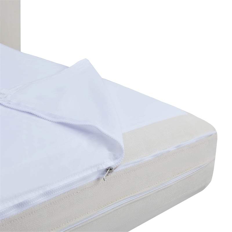 TOV Furniture Ryan Upcycled Linen Upholstered Sofa Bed in Cream