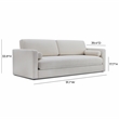 TOV Furniture Ryan Upcycled Linen Upholstered Sofa Bed in Cream
