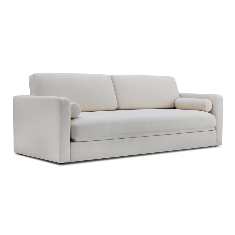 TOV Furniture Ryan Upcycled Linen Upholstered Sofa Bed in Cream