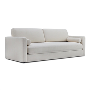TOV Furniture Ryan Upcycled Linen Upholstered Sofa Bed in Cream
