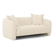Lou Sandstone Textured Fabric Loveseat