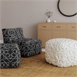 Cathy Cream Woven Pouf