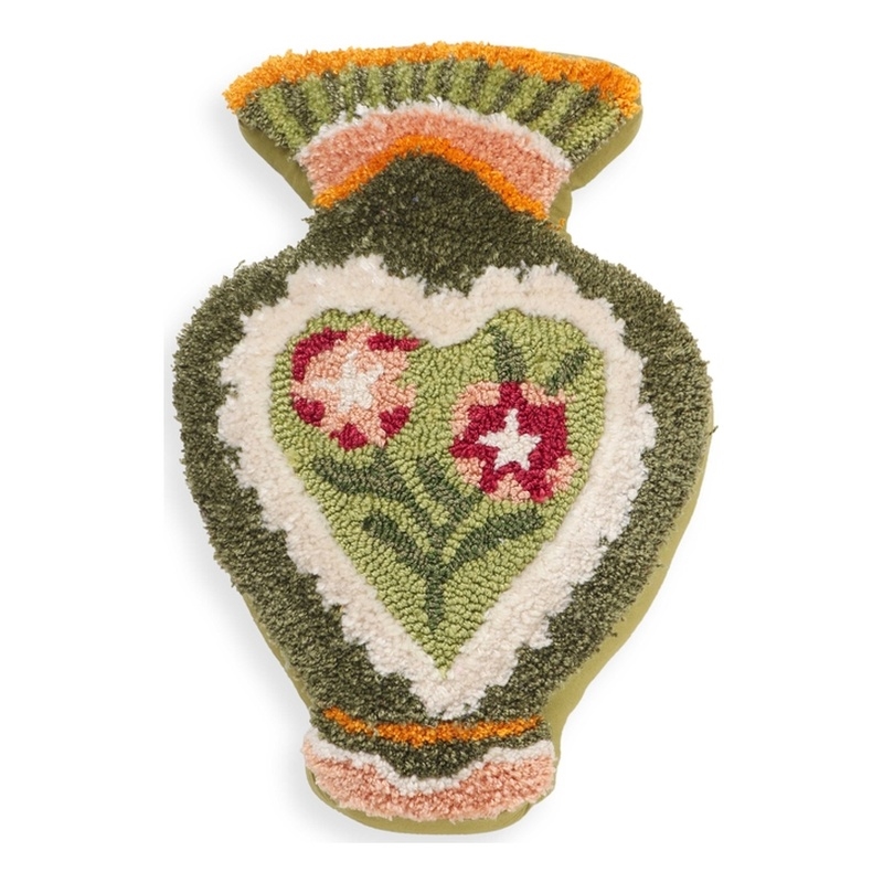 Amphorae Green Tufted Accent Pillow