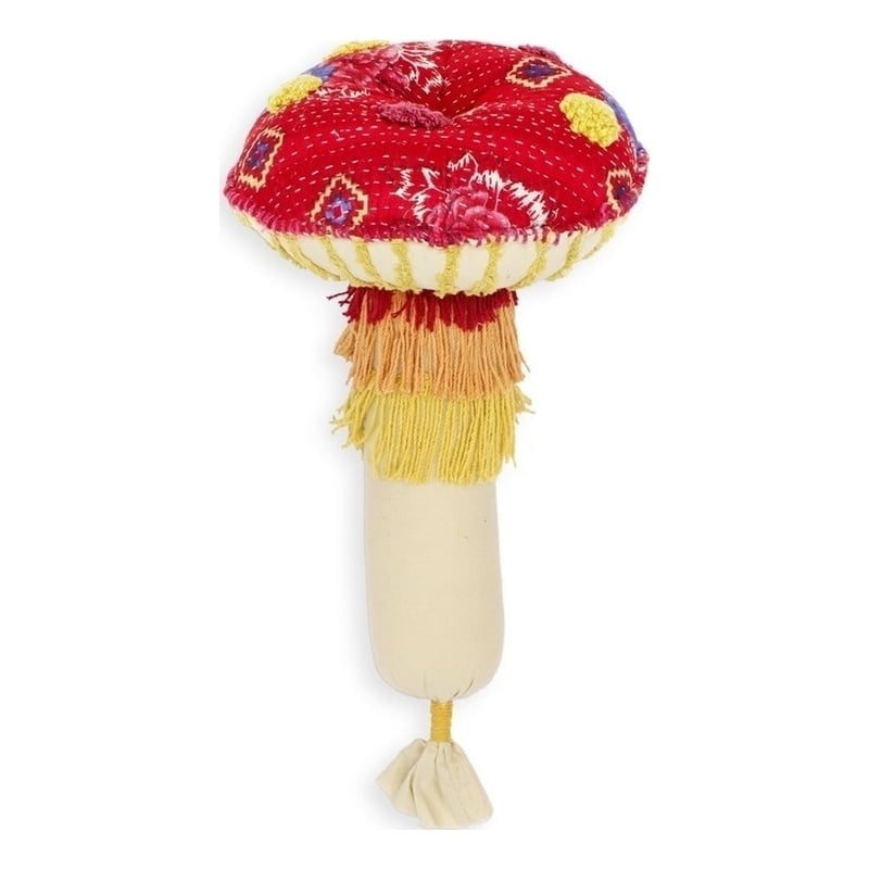 Mushroom Hand Sewn Cotton Pillow