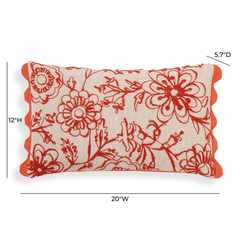 Portia Orange Embroidered Cotton Flex 20
