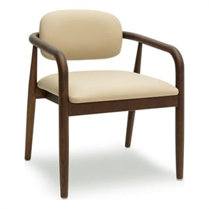Betsy Taupe Vegan Leather Dining Chair