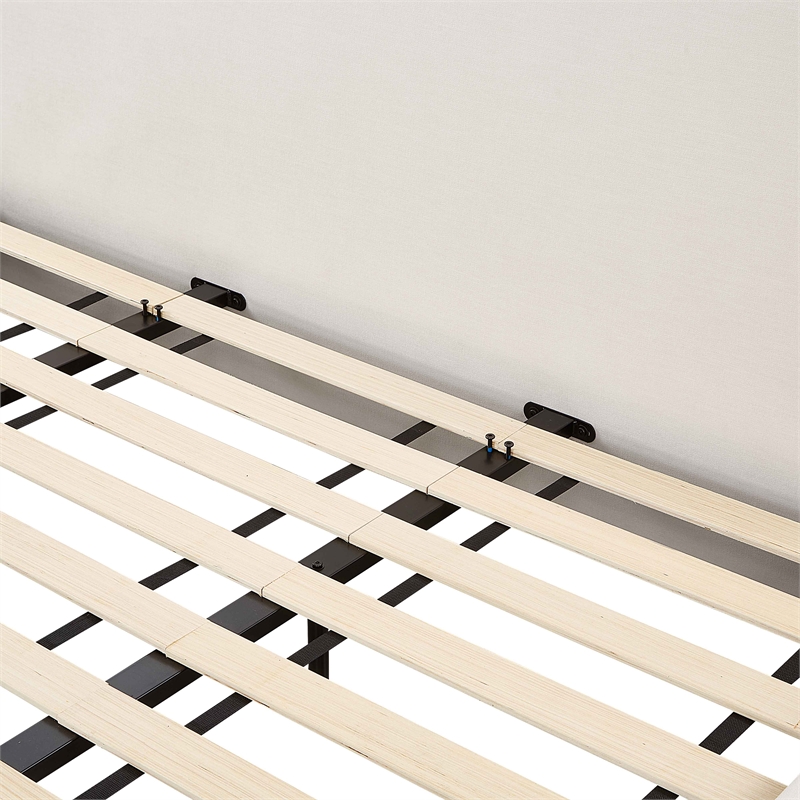 TOV Furniture Isla Cream Upcycled Linen King Bed