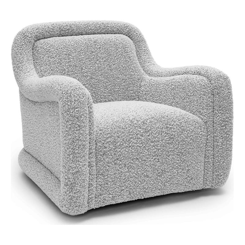 Charli Gray Boucle Swivel Chair