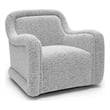 Charli Gray Boucle Swivel Chair