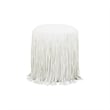 Shag Me Ivory Performance Vegan Leather Ottoman