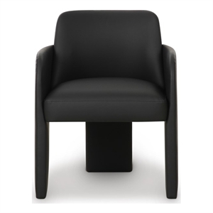 Leo Black Performance Vegan Leather Dining Chair