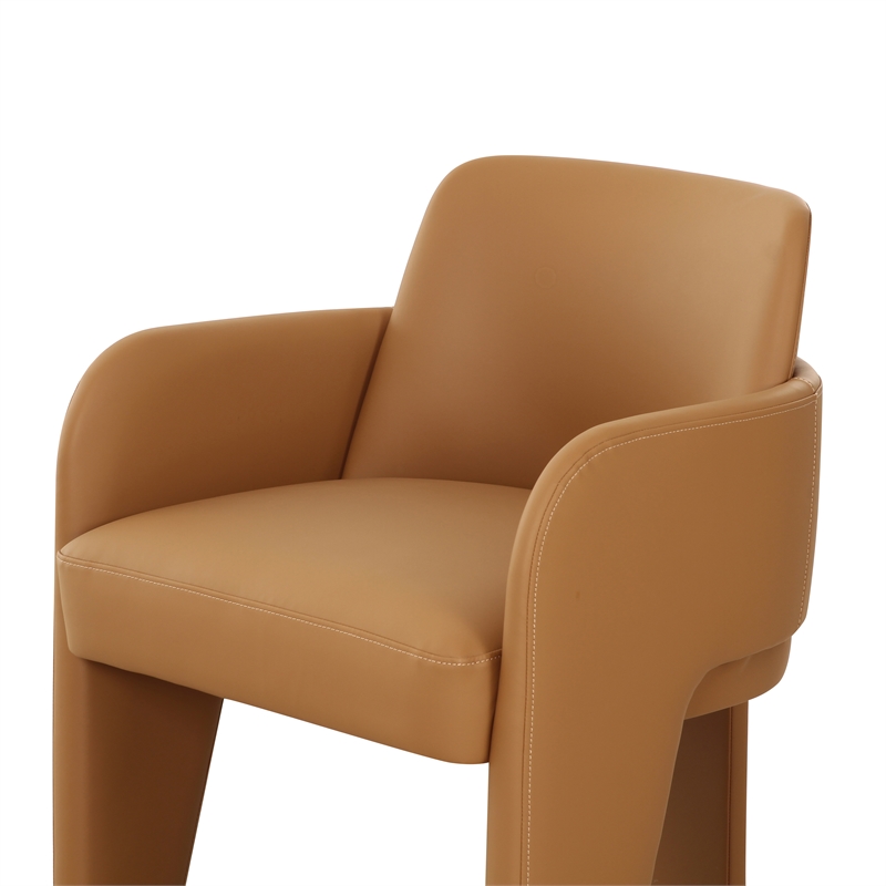 Leo Tan Performance Vegan Leather Dining Chair