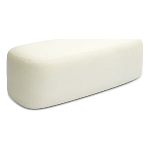 Graceland Cream Faux Mohair Bench