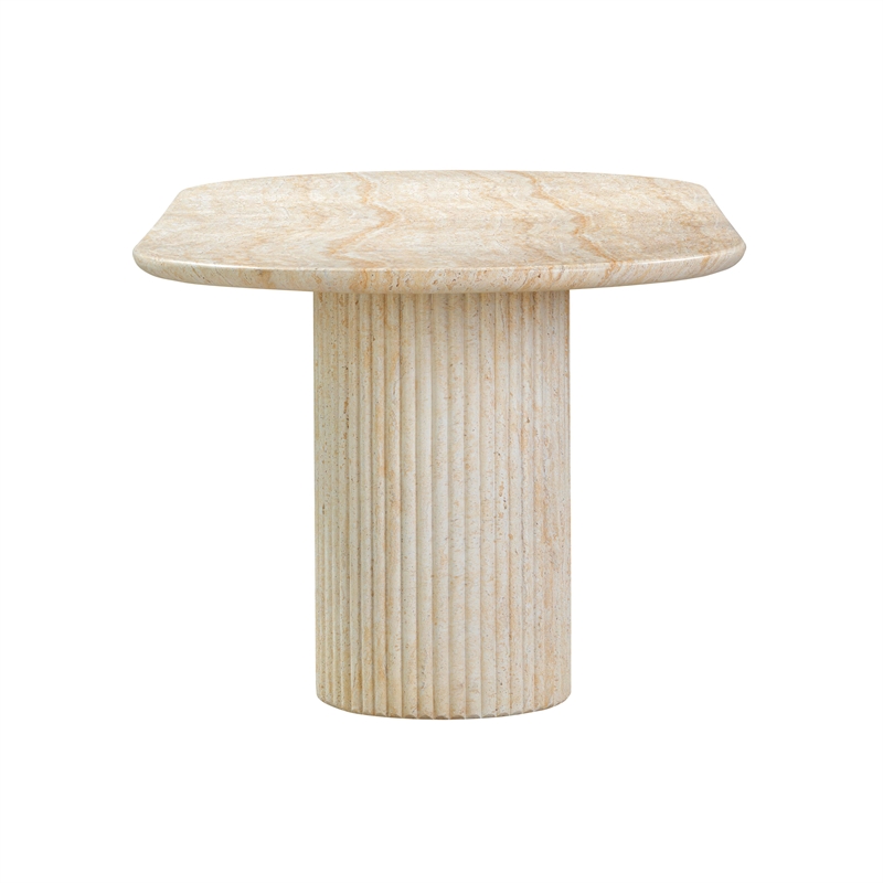 Brut Travertine Pattern Indoor/Outdoor Dining Table